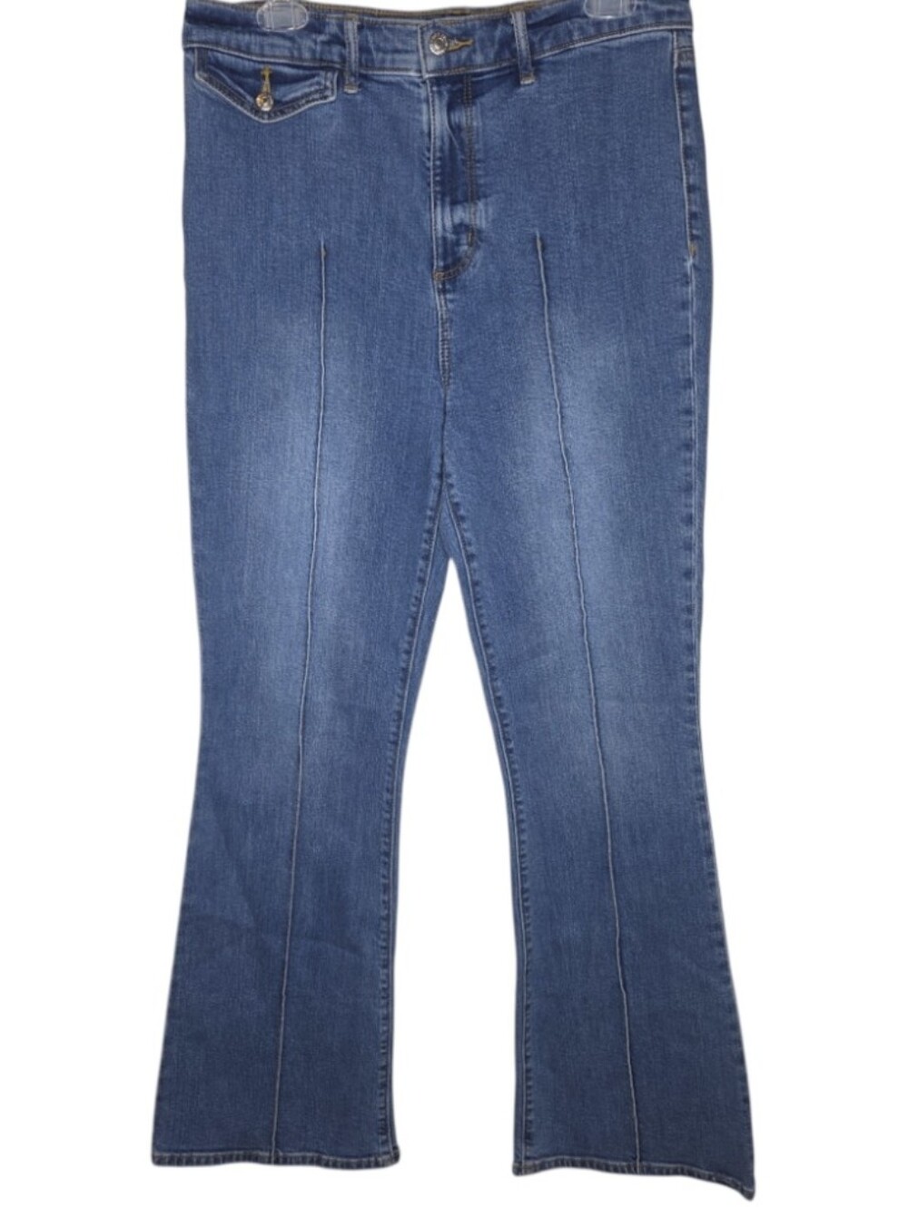 Loft Slim Flare Medium Wash High Rise Women's Jeans Size 30/10 NWT